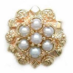 N278 14K PEARL NUGGET SLIDE 